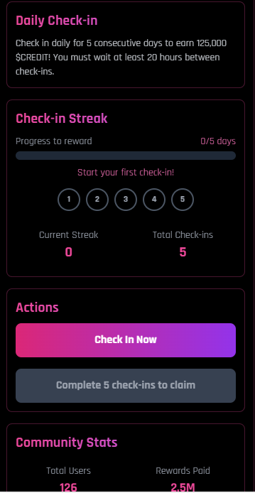 CREDIT Empire - Cyberpunk DeFi - Farcaster Mini Apps screenshot
